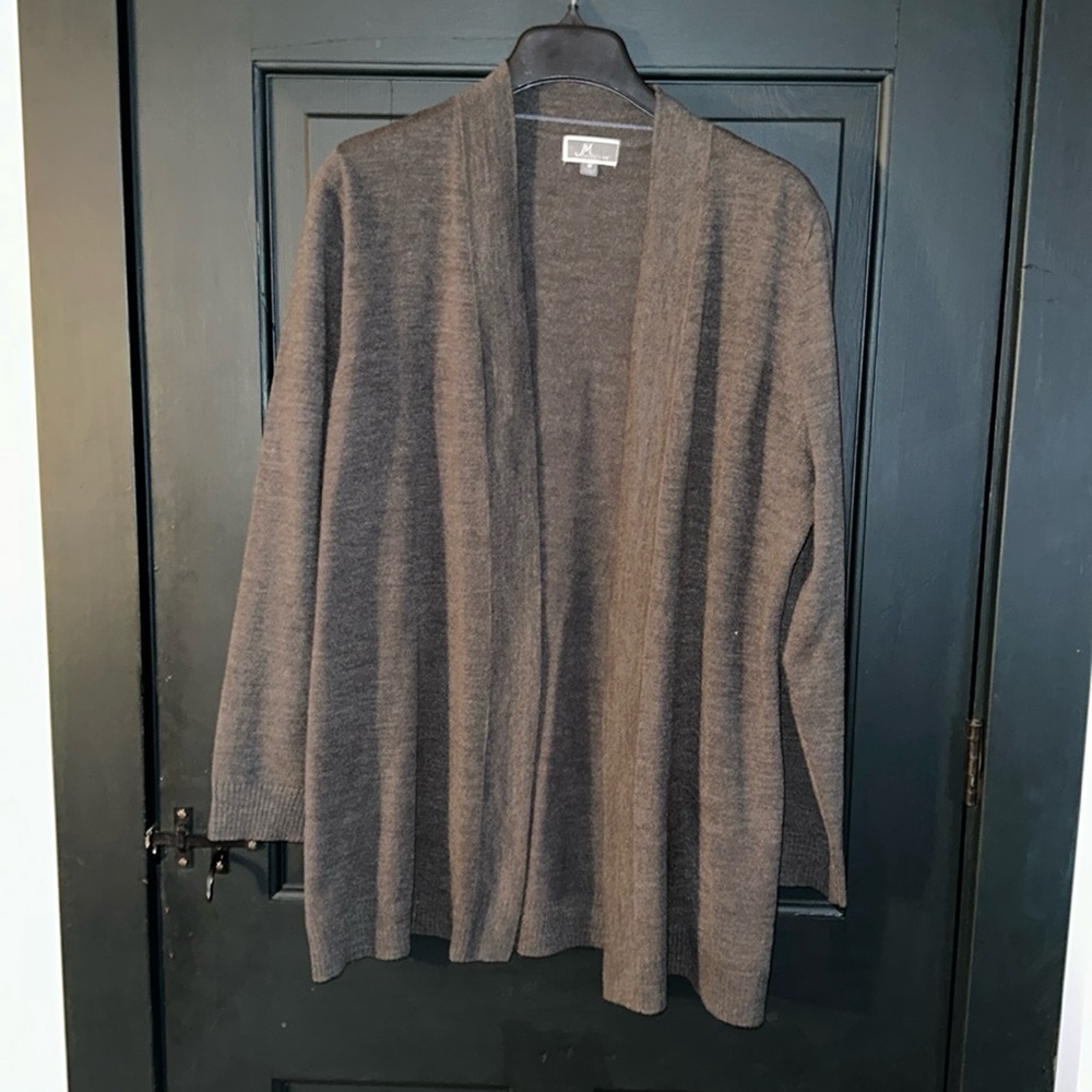 JM collection charcoal colored cardigan size M